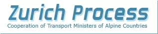 Logo von Zürich Prozess mit folgender Aufschrift: Zurich Process - Cooperation of Transport Ministers of Alpine Countries