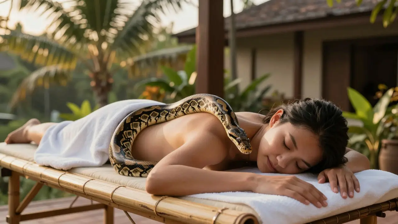 Schlangenmassage: Eine ungewöhnliche Entspannungstechnik