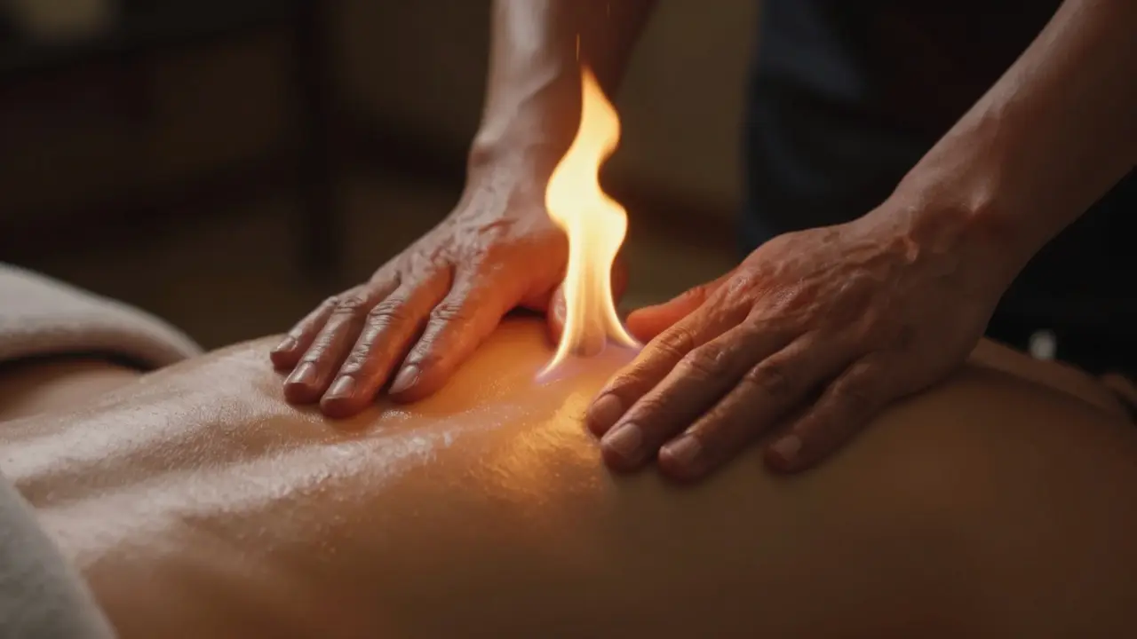 Feuermassage: So funktioniert die heiße Entspannungstechnik sicher